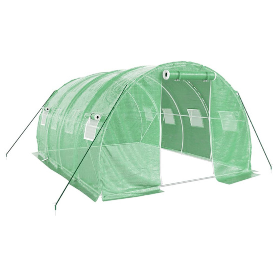 Serre avec cadre en acier vert 12 m² 4x3x2 m