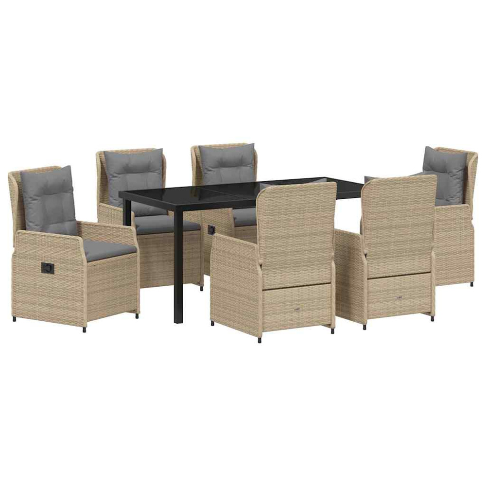 Ensemble de salle à manger pour jardin 7 pcs