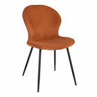 Mica decorations chaise de salle à manger max - 62.5x52x47 cm - pe - orange