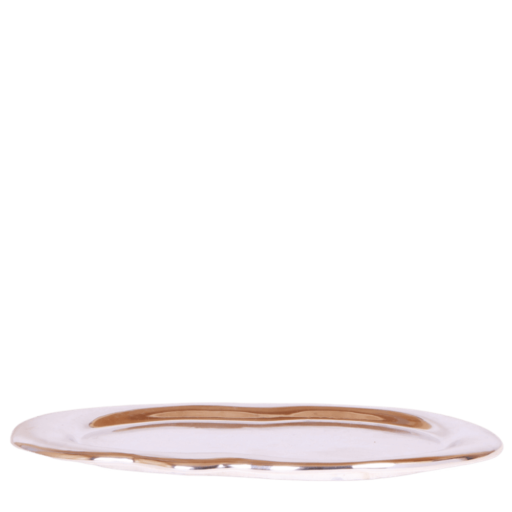 Plateau décoratif cloud argenté - 30 x 13 cm, h4 cm