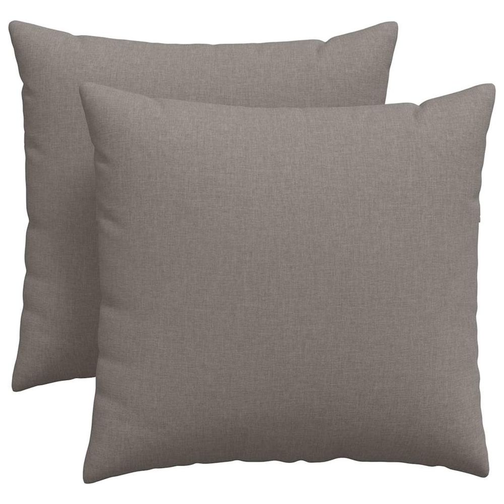 Coussins de canapé 2 pc tissu taupe 45 x 45 cm