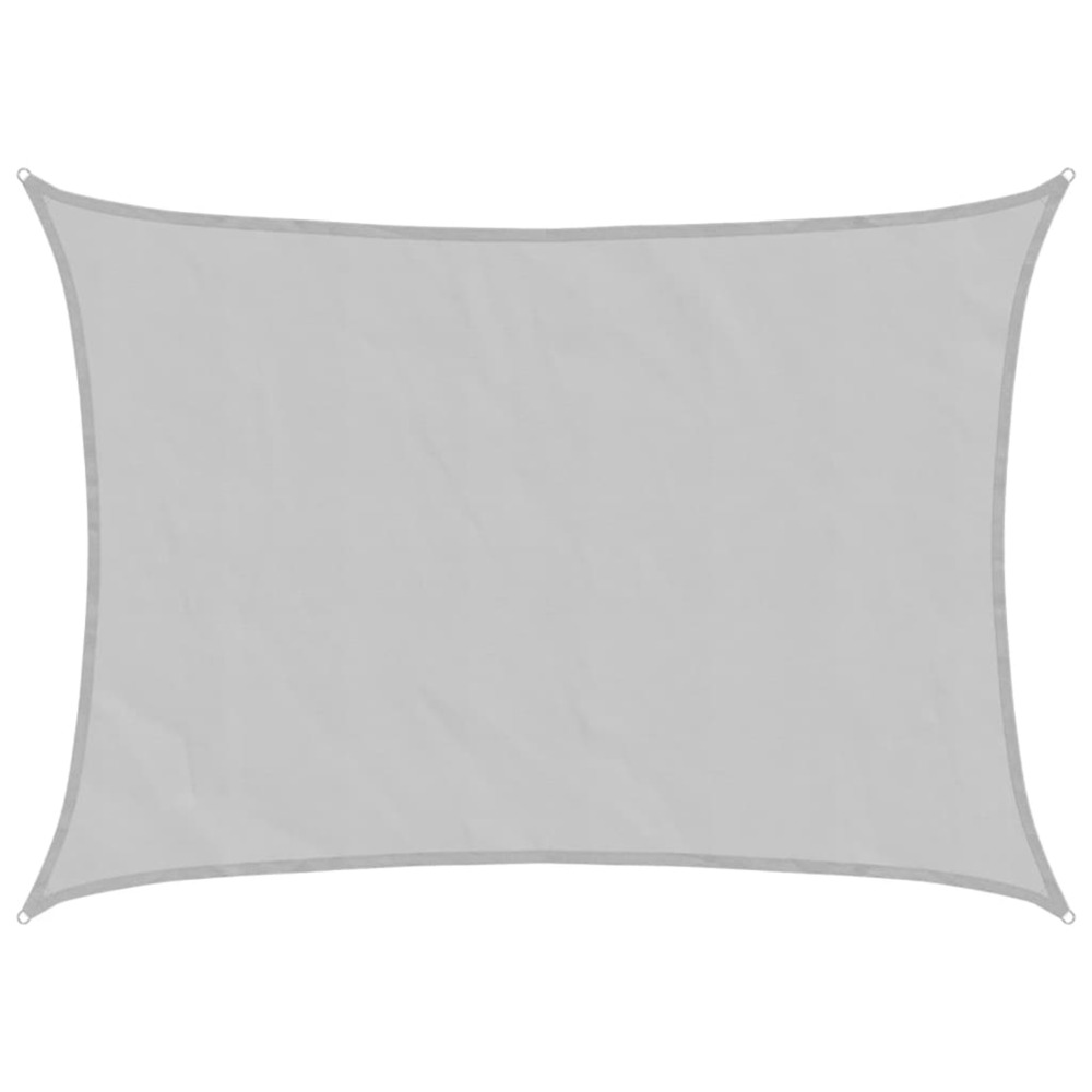 Voile d'ombrage gris clair 8x6 m 100% polyester oxford