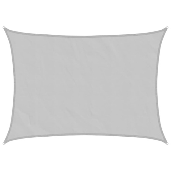 Voile d'ombrage gris clair 8x6 m 100% polyester oxford