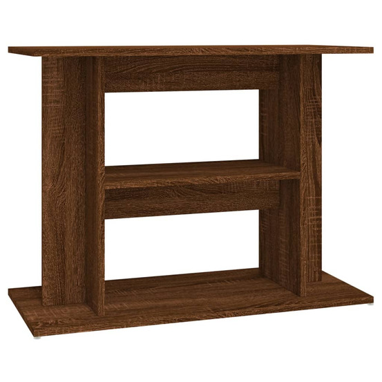 Support pour aquarium chêne marron 80x35x60cm bois d'ingénierie