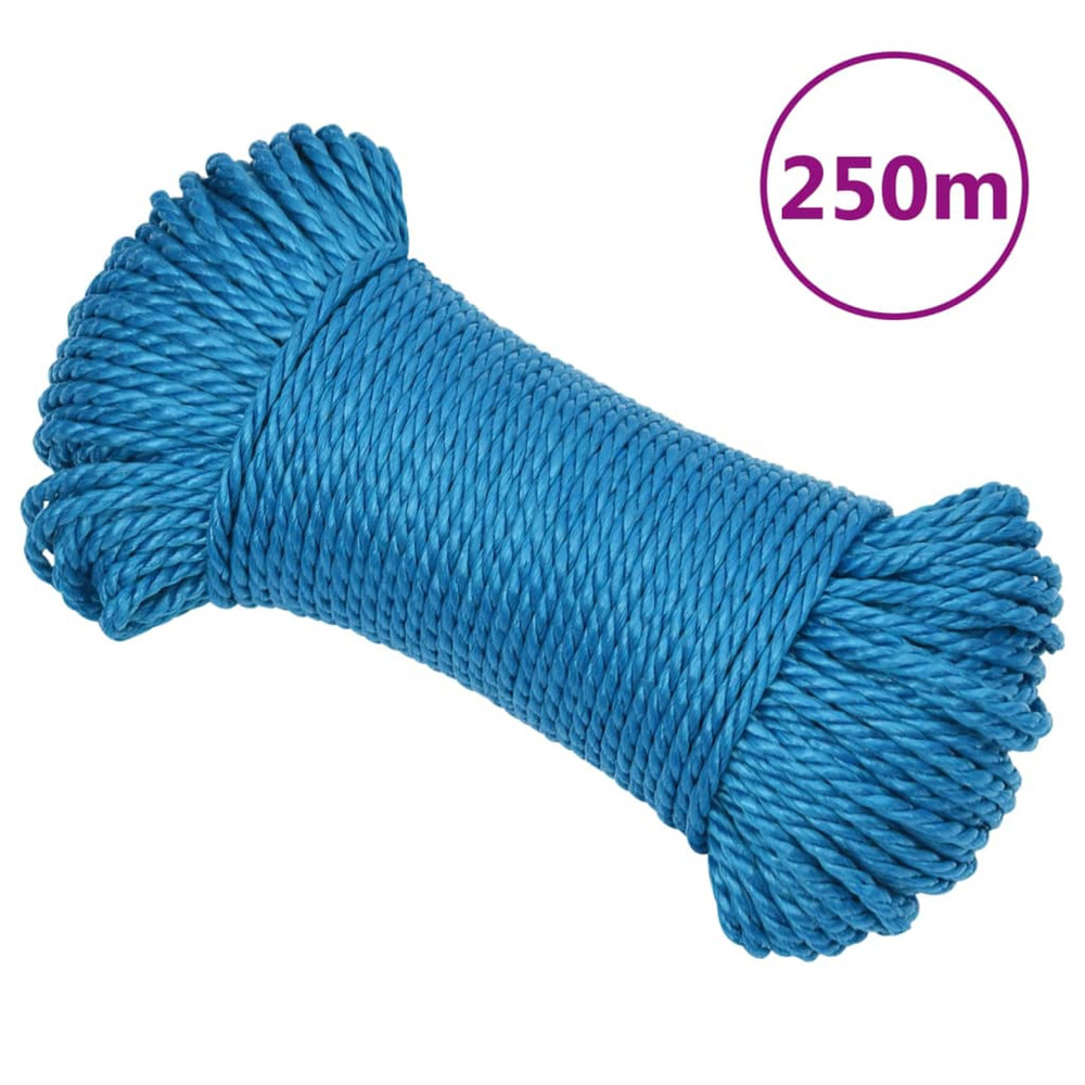 Corde de travail bleu 8 mm 250 m polypropylène