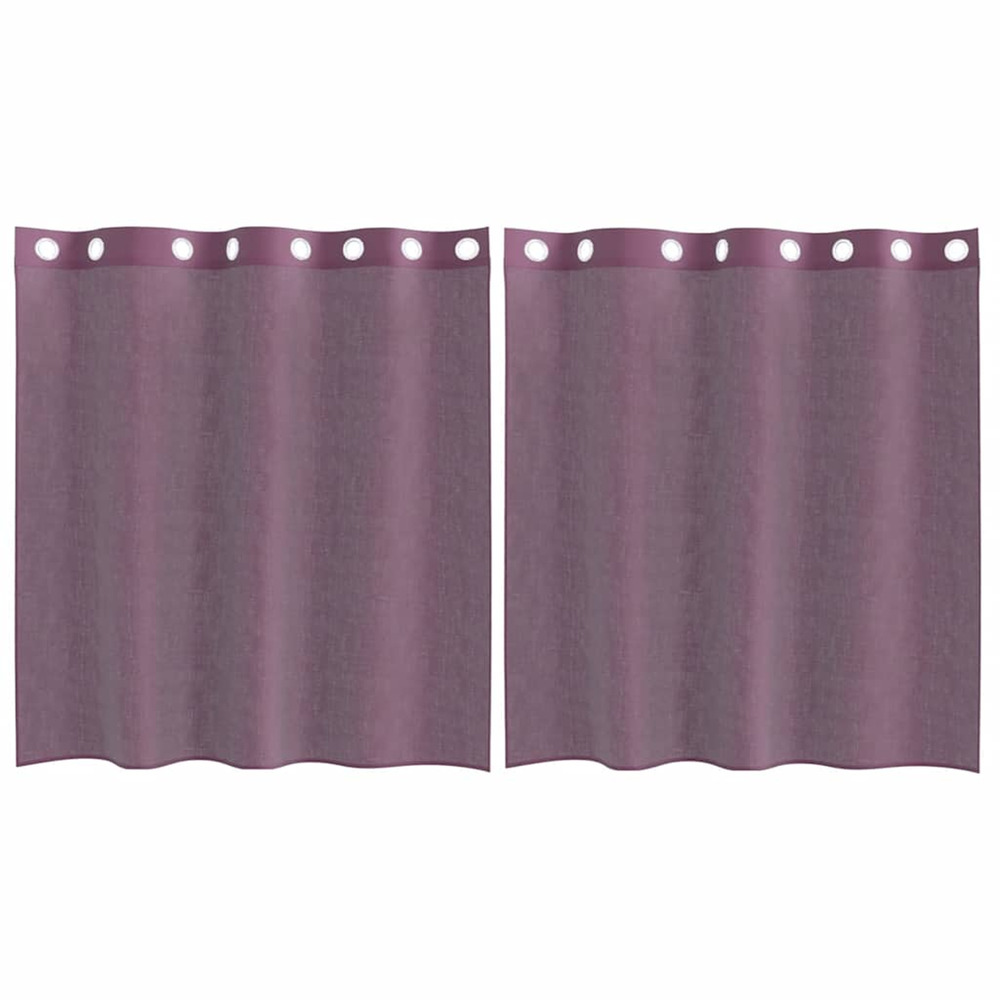 Rideaux en voile avec œillets 2 pcs violet 140x140 cm