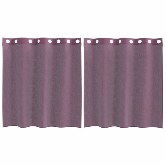 Rideaux en voile avec œillets 2 pcs violet 140x140 cm
