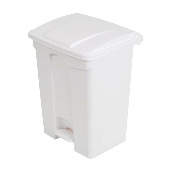 Poubelle de cuisine à pédale 65l blanche - jantex
