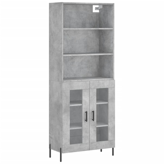 Buffet bahut commode armoire meuble de rangement organisateur cuisine salle de séjour salon haut 69,5 x 34 x 180 cm bois d'in