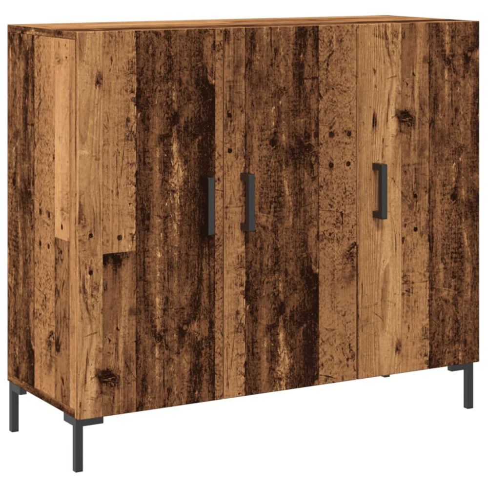 Buffet vieux bois 90x34x80 cm bois d'ingénierie