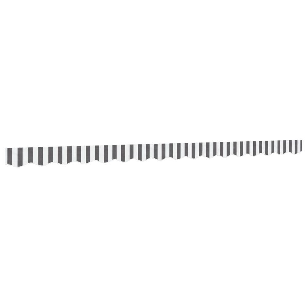Tissu de remplacement de cantonnière d’auvent anthracite blanc