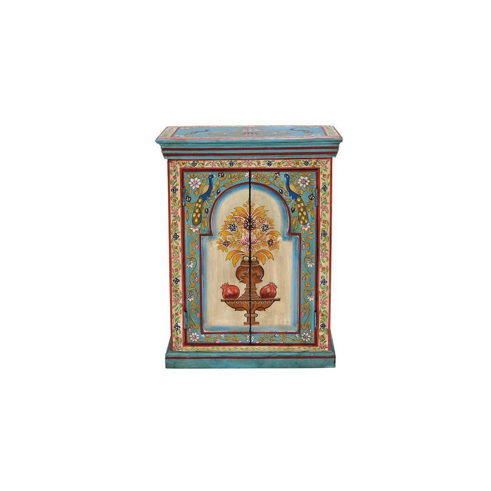 Table de chevet bois multicolore - lexine décoration d'autrefois