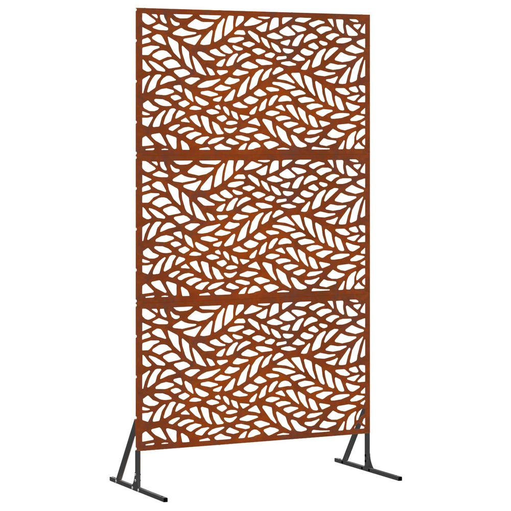 Écran de confidentialité 100 x 50 x 180 cm acier patiné rouillé