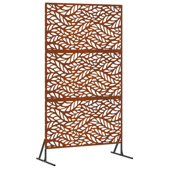 Écran de confidentialité 100 x 50 x 180 cm acier patiné rouillé