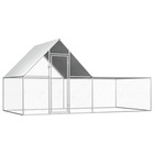 Poulailler 4 x 2 x 2 m avec un toit résistant à l'eau acier galvanisé