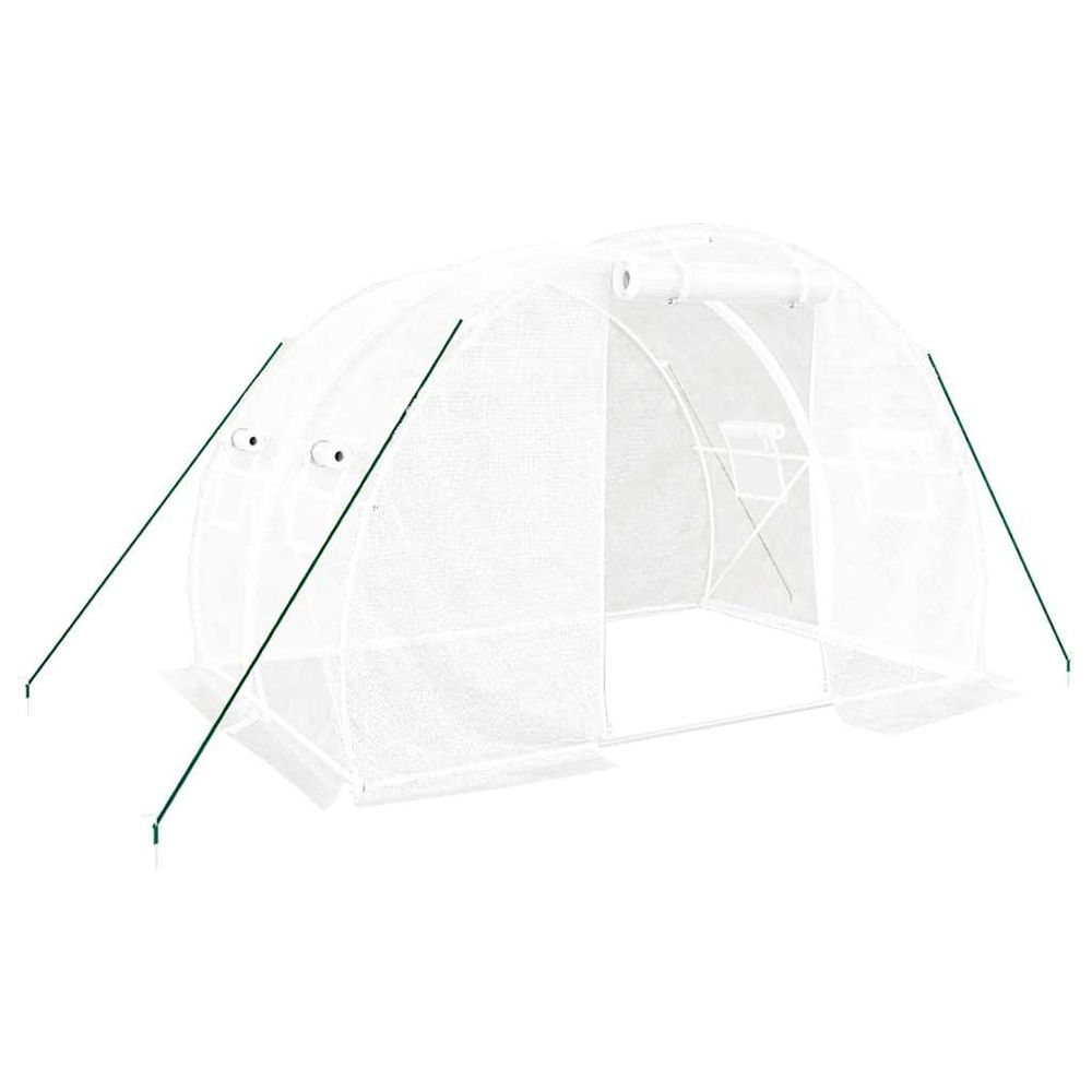 Serre avec cadre en acier blanc 6 m² 3x2x2 m