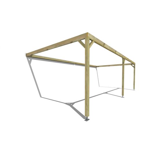 Pergola bois • 8m x 4m • adossée • cadre simple • livraison comprise