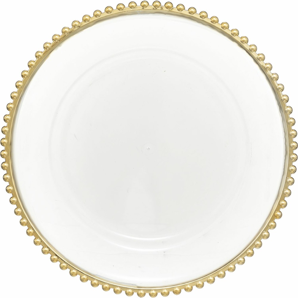 Lot de 12 assiettes de présentation noël des mages - or