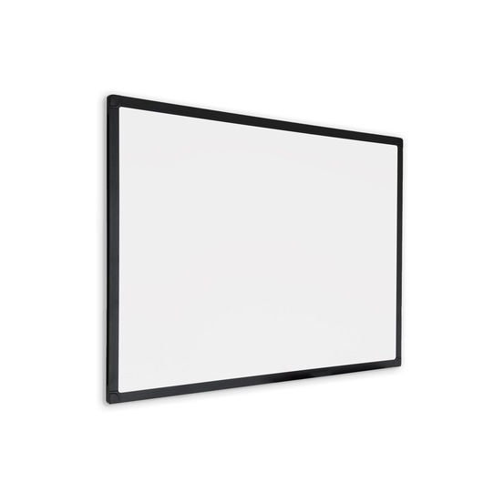 Tableau blanc à cadre noir - émail - magnétique - 60 x 90 cm