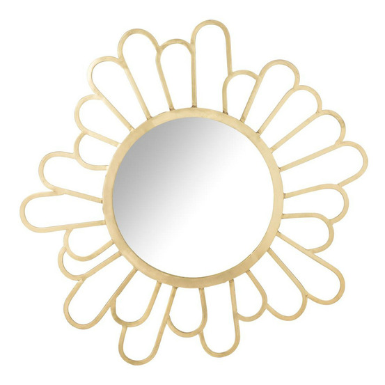 Miroir mural fleur en métal