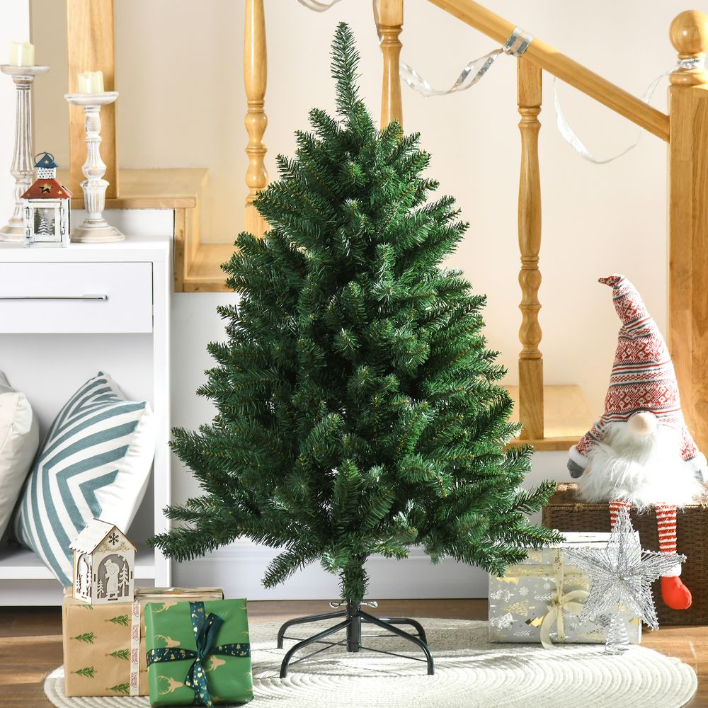 Sapin de noël artificiel en plastique vert 120 cm
