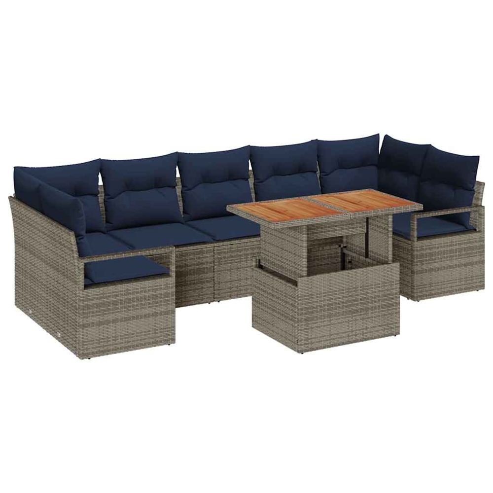 Ensemble de canapé de jardin 8 pc 7-nombre de places