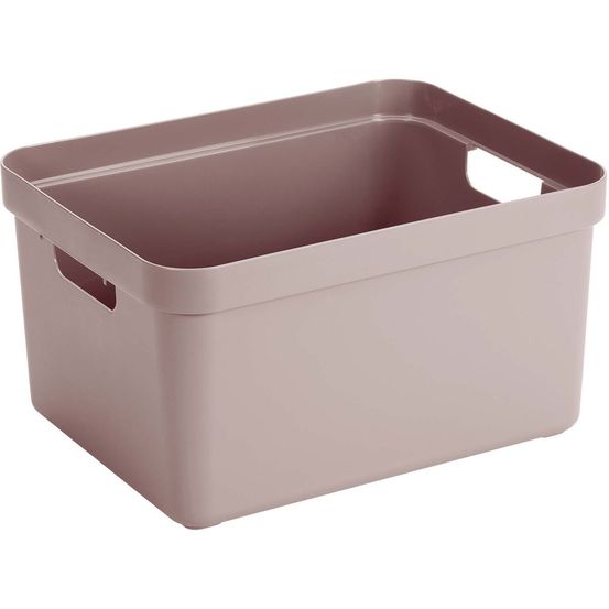 Boite de rangement sigma home box 32 l rose