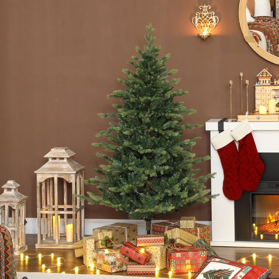 Sapin de noël artificiel en plastique vert 150 cm