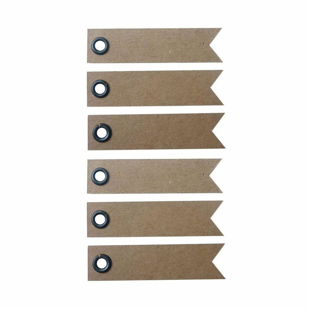 300 étiquettes kraft 5 cm - fanion