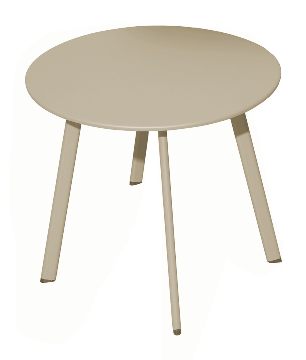 Table basse - massaï - acier époxy - ø60 cm - crème