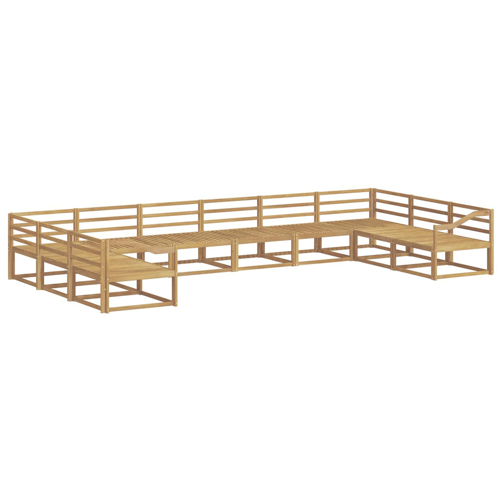 Ensemble de canapés d'extérieur 10 pcs blanc