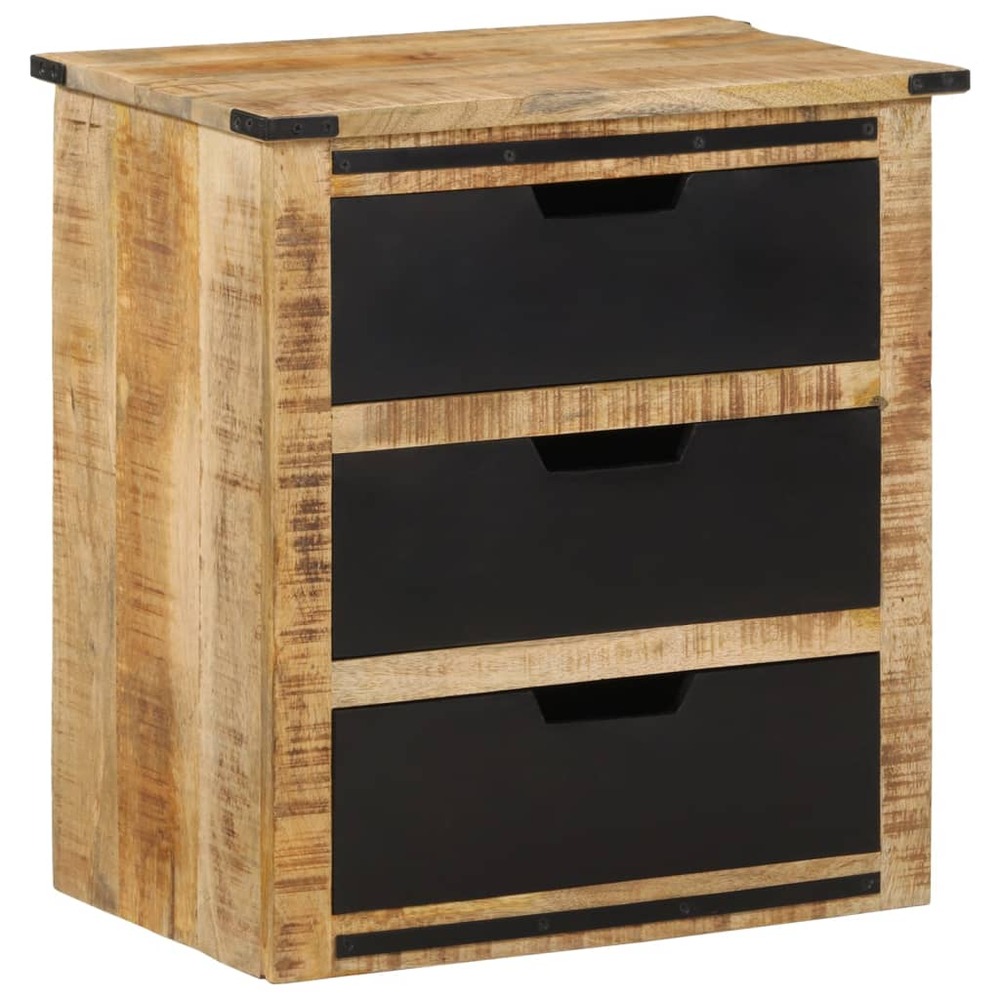 Buffet bahut commode armoire meuble de rangement organisateur cuisine salle de séjour salon avec 3 tiroirs 55 x 35 x 60 cm bo