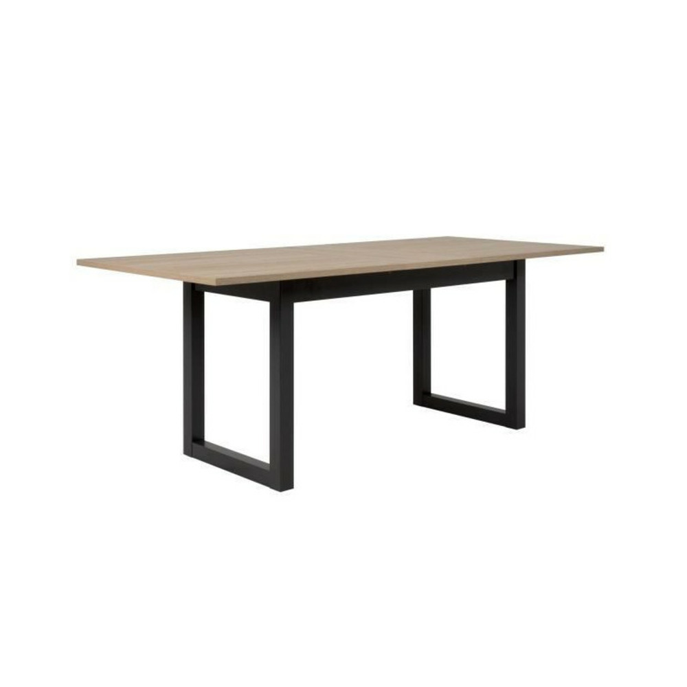 Table a manger extensible 160-200 cm - decor chene sonoma et anthracite - denver