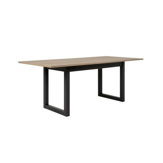 Table a manger extensible 160-200 cm - decor chene sonoma et anthracite - denver