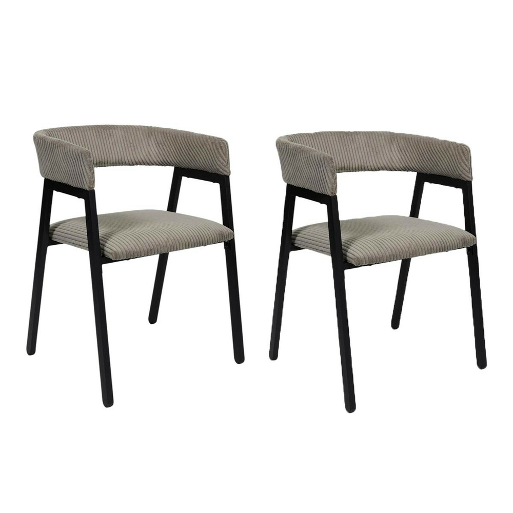 Lot de 2 chaises design côtelé 
