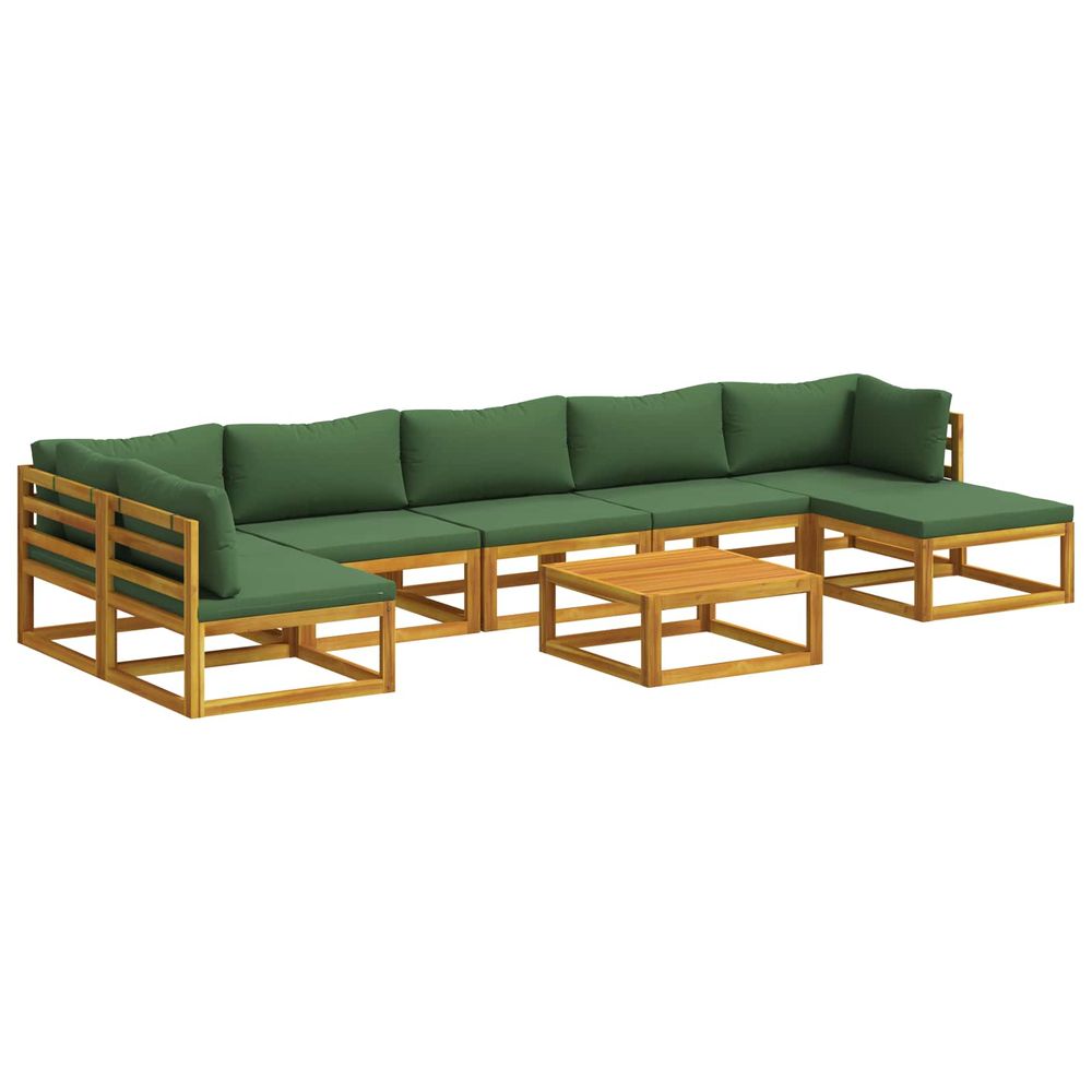 Ensemble de canapés 8 pc naturel bois d'acacia massif