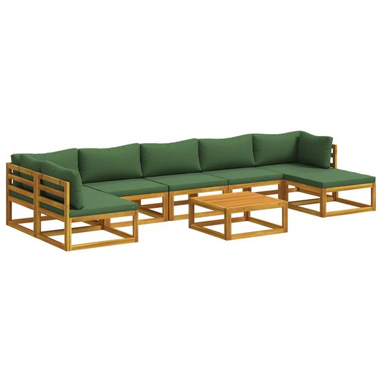 Ensemble de canapés 8 pc naturel bois d'acacia massif