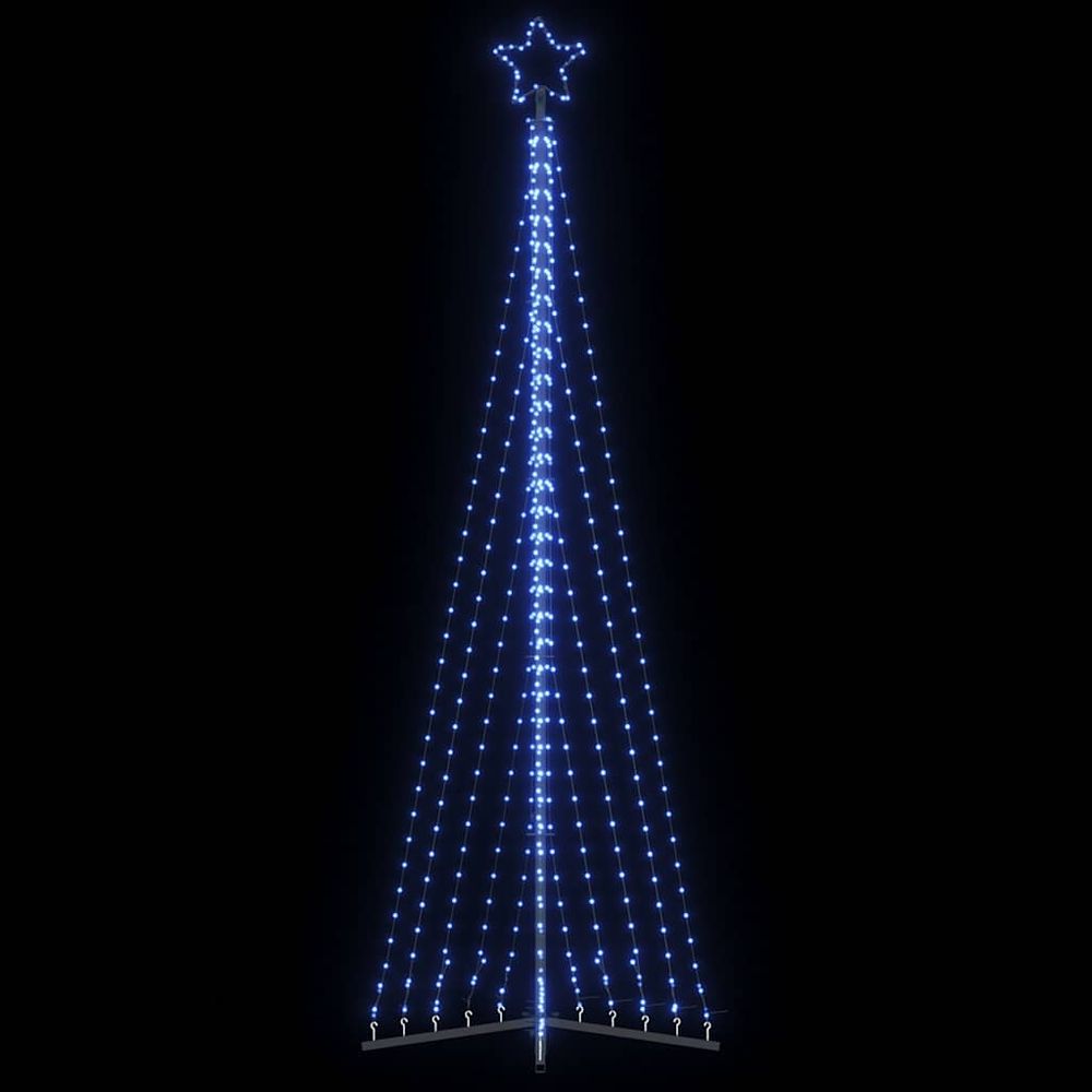 Grand sapin de noël lumineux led jardin 8 modes d'éclairage bleu 3 m