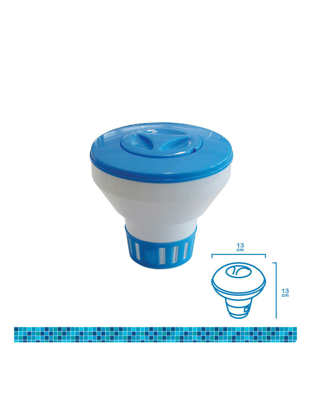 Petit distributeur chimique flottant (granules ou pastilles) ø13x13cm edm