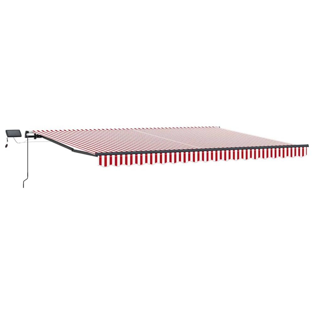 Auvent rétractable rouge et blanc 400 × 350 cm