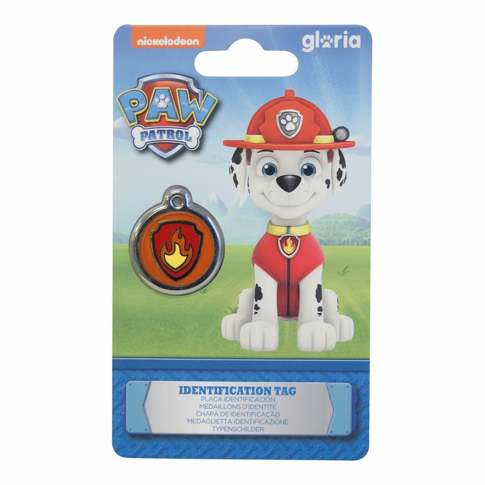 Plaque d'identification pour collier the paw patrol marshall taille m
