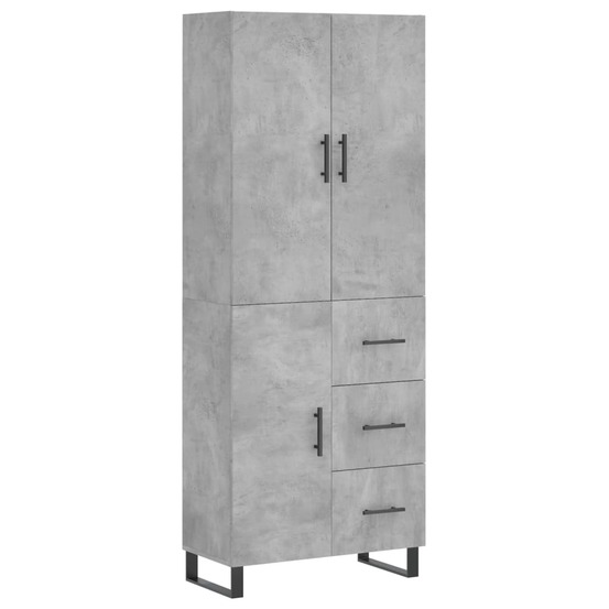 Buffet bahut commode armoire meuble de rangement organisateur cuisine salle de séjour salon haut 69,5 x 34 x 180 cm bois d'in