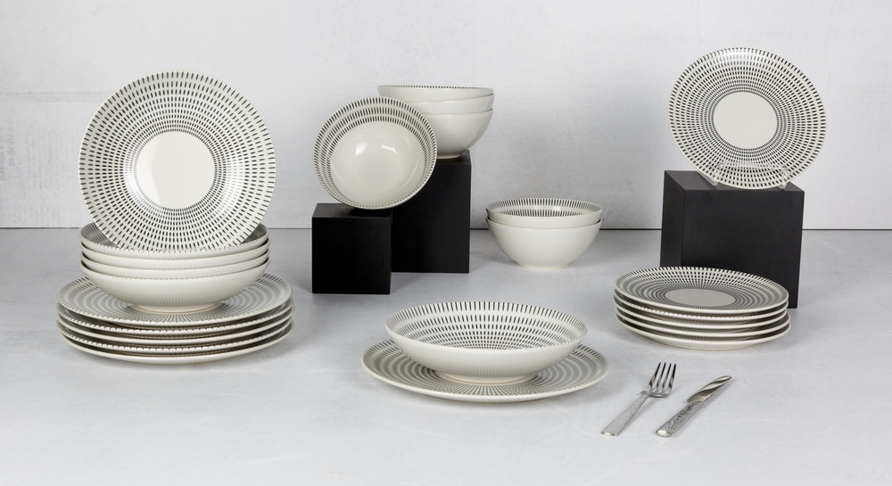 Cosy & trendy service de table centrico 24 pièces, 6 pièces