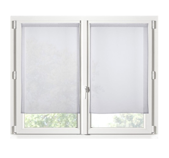 Paire de rideaux voile brise bise 70 x 200 cm gris