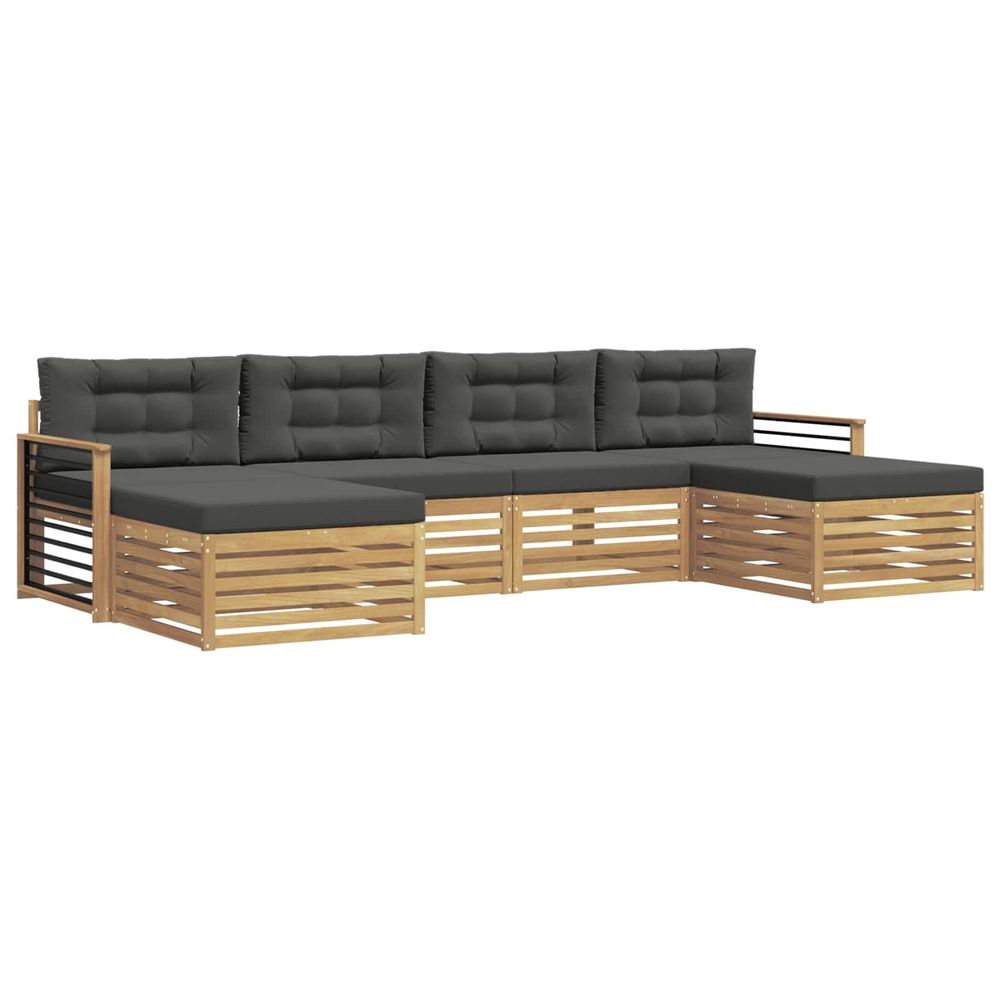 Ensemble de canapés d'extérieur 6 pc blanc et anthracite