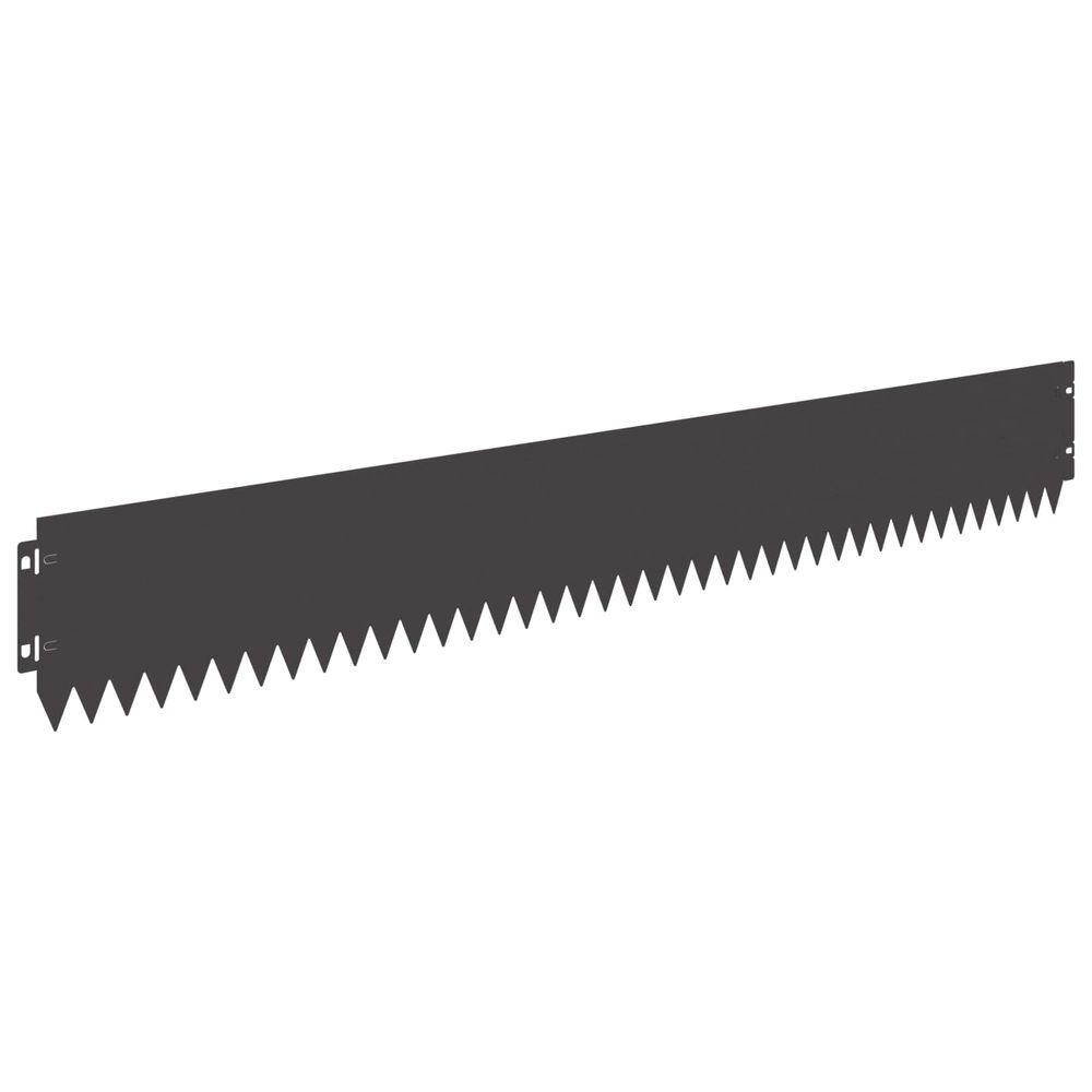 Bordure de pelouse 30 pc 103 x 15 cm acier noir
