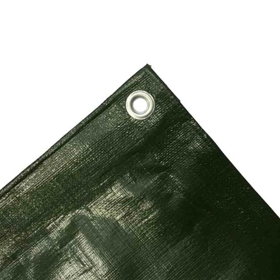 Bâche, bâche étanche 280 g/m², 6 x 12m (72m²), verte et résistante