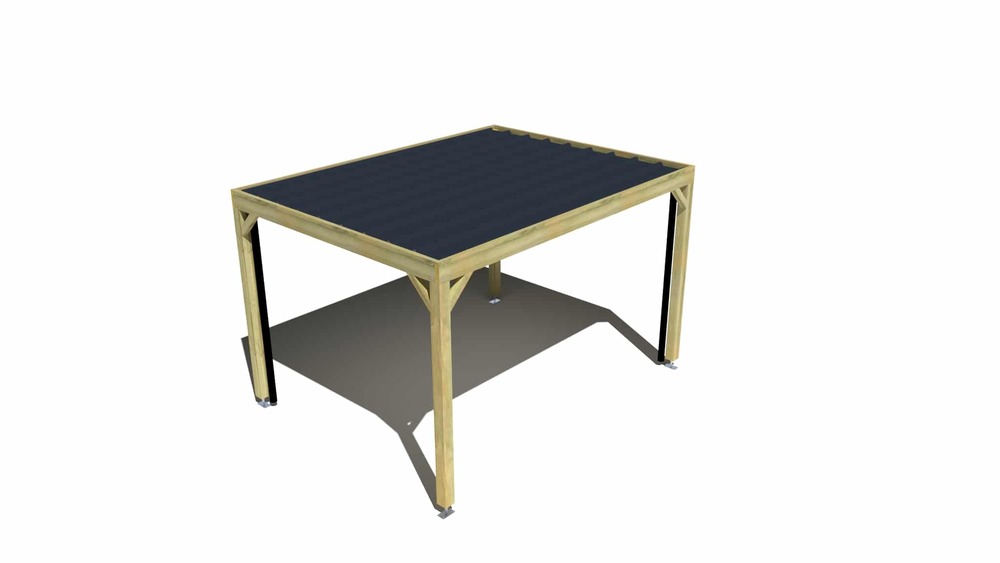 Carport bois • 4m x 3m • indépendante • sens profondeur • livraison comprise