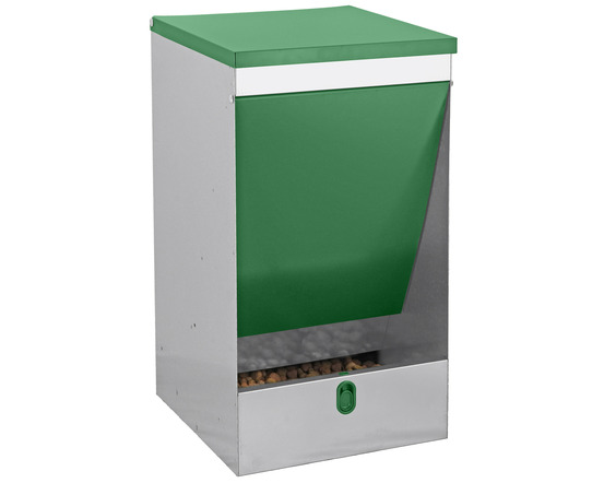 Distributeur de croquettes à trappe basculante chien 20 kg • gamelle