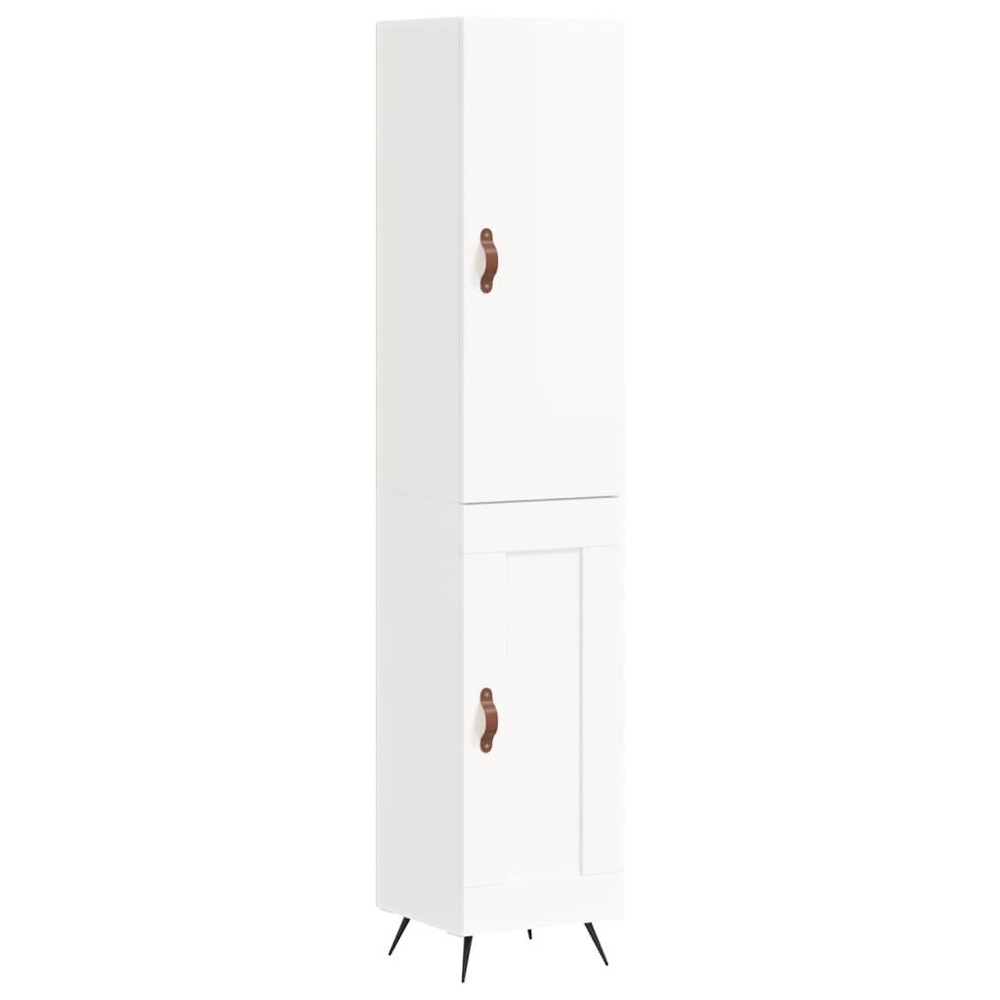 Buffet bahut commode armoire meuble de rangement organisateur cuisine salle de séjour salon haut brillant 34,5 x 34 x 180 cm